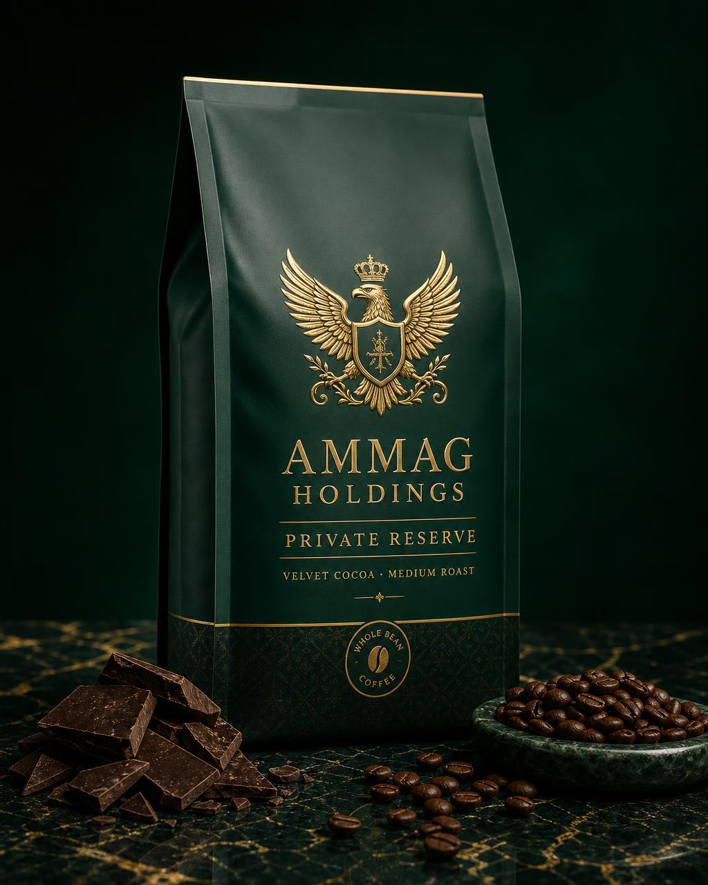 Ammag Holdings Private Reserve Velvet Cocoa coffee bag